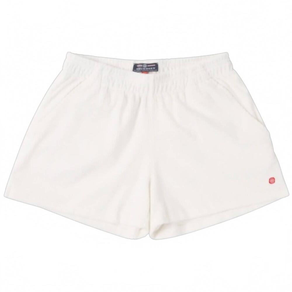 NEW AMUNDSEN women's comfy cord shorts in white